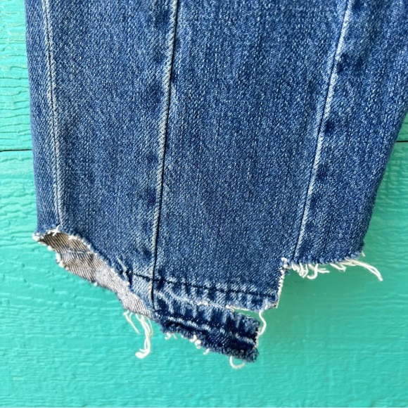 FRAME STEP HEM FRAYED DISTRESSED BUTTON FLY JEANS LE ORIGINAL SIZE 30 - Picture 7 of 14